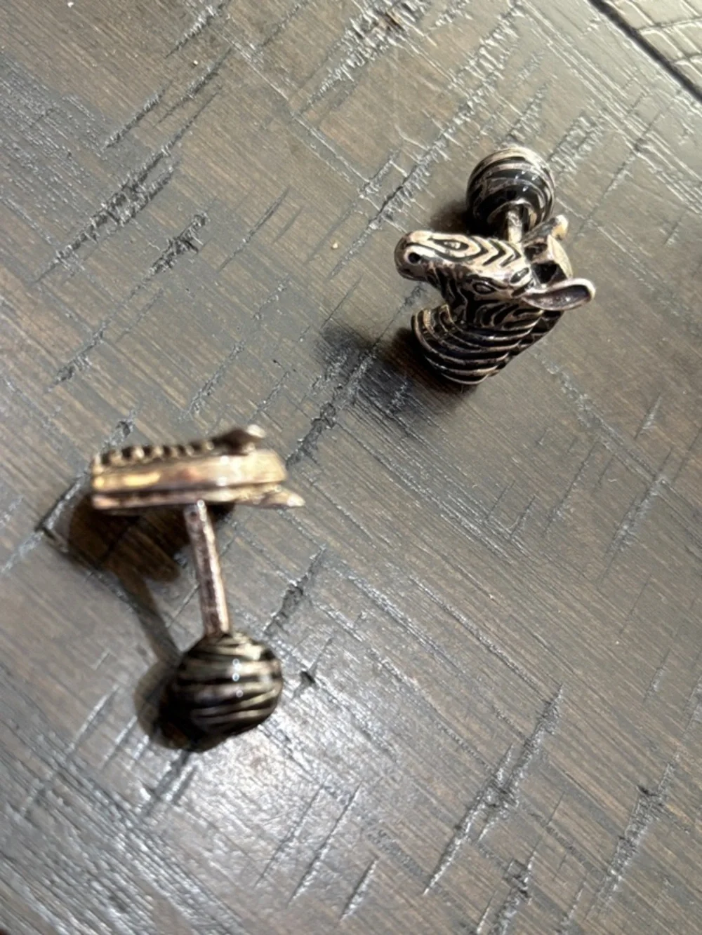 Tiffany & Co. Zebra Head Cufflinks - Silver Tone